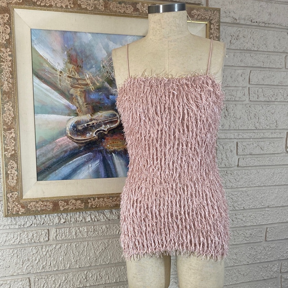 Forever 21 Shaggy Fringe BodyCon Mini Dress